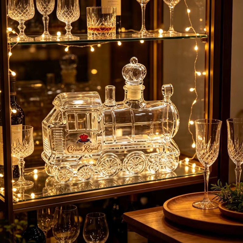 Vintage Steam Train Glass Deca - огляд і ціна Vintage Collectible Liquor Bottles